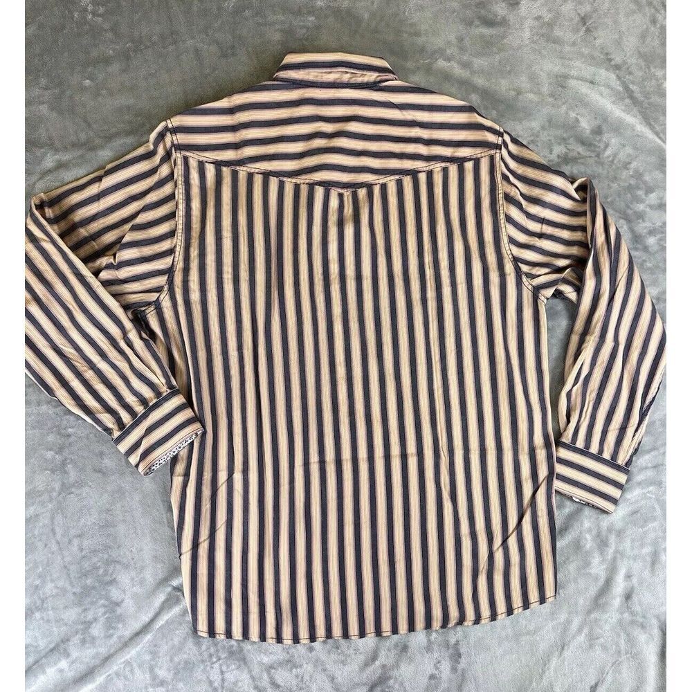 Tommy Bahama Mens Button Down Shirt Large Long Sleeve Striped Blue Pink & Orange - Picture 2 of 6